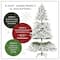 7.5ft. Pre-Lit Flocked Bavarian Pine Artificial Christmas Tree, Clear Lights